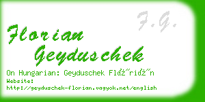 florian geyduschek business card